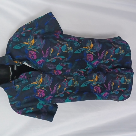 All In Motion UPF 50 Blue Abstract Button Up Short Sleeve Adventure Shirt S - Picture 1 of 4